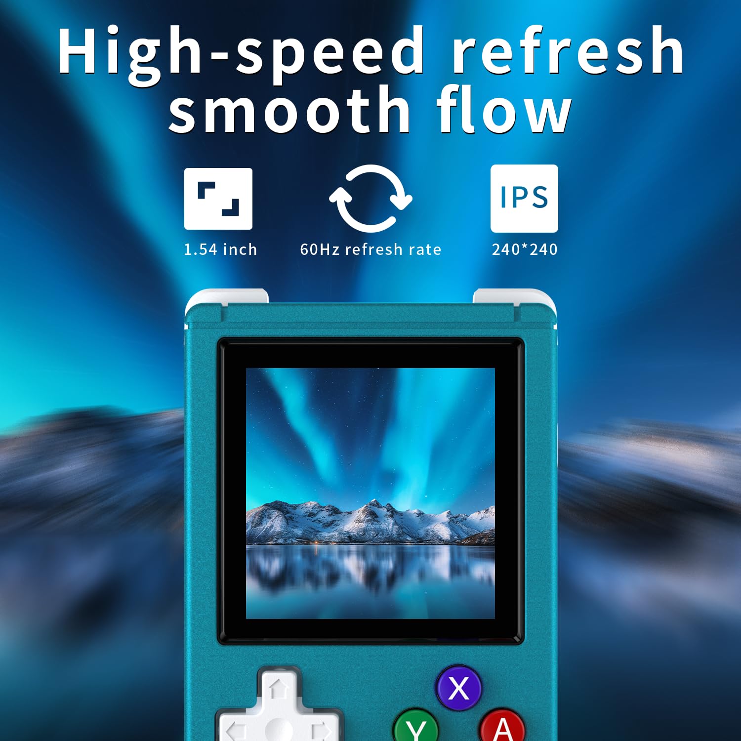 Retro Handheld Game Console,Portable Game Mini Aluminum Alloy with 1.54 Inch IPS Screen,with 64G TF Card Pre-Installed 5405 Games Supports Clock Hi-fi Speaker