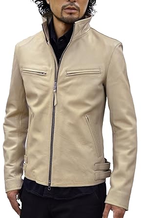 Amazon ハルフ Haruf レザージャケット ライダースジャケット