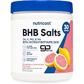 Nutricost BHB Salts Drink Mix (Strawberry Lemonade Flavored) 30 Servings | 5G BHB Per Serving, 0G Total Sugars, Vegetarian Product