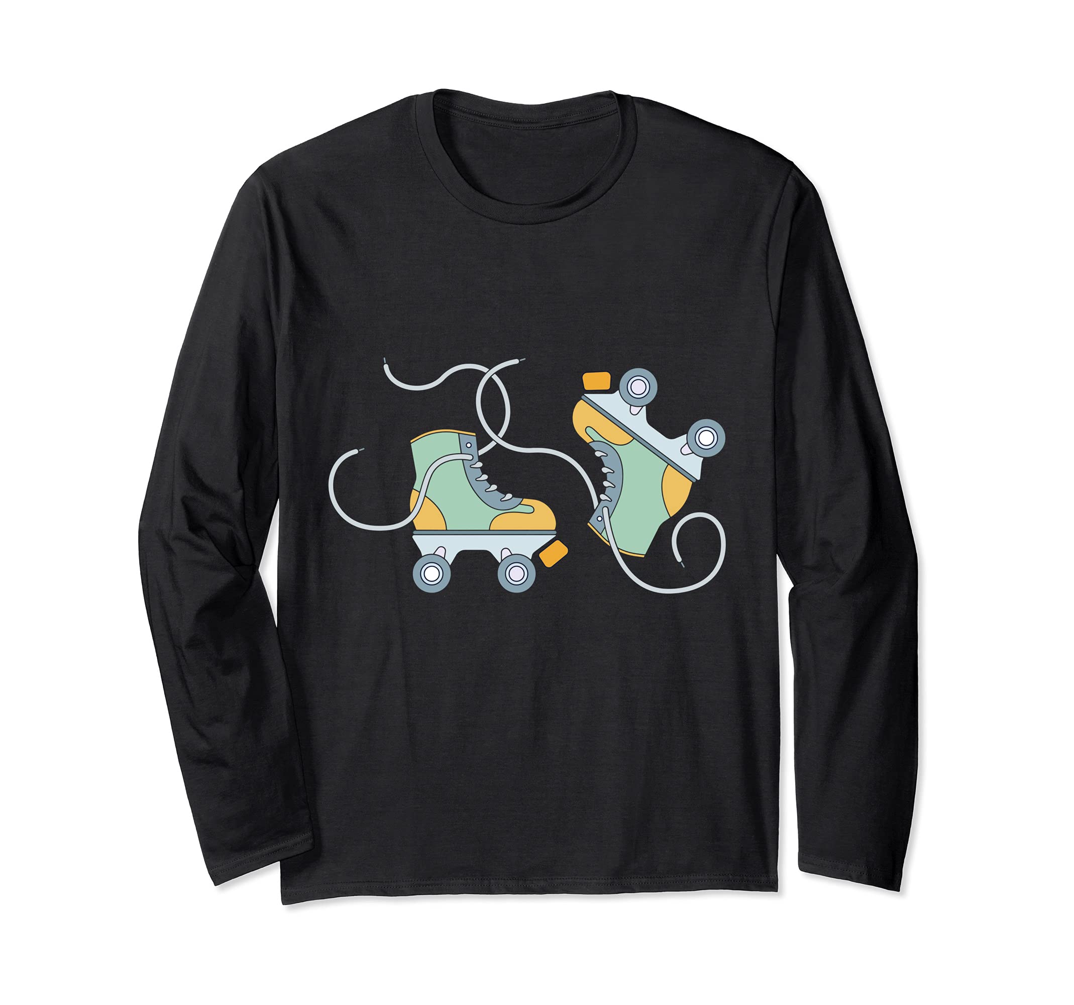 Roller Derby Skates Skate Skateboard Skateboarding Girl Long Sleeve T-Shirt