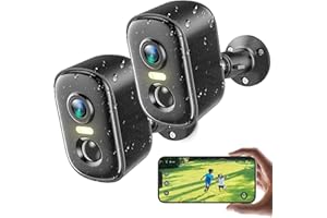Rocktone Security Cameras Wireless Outdoor - Battery Powered WiFi Camera Surveillance Exterieur, Security Camera Outdoor Indo