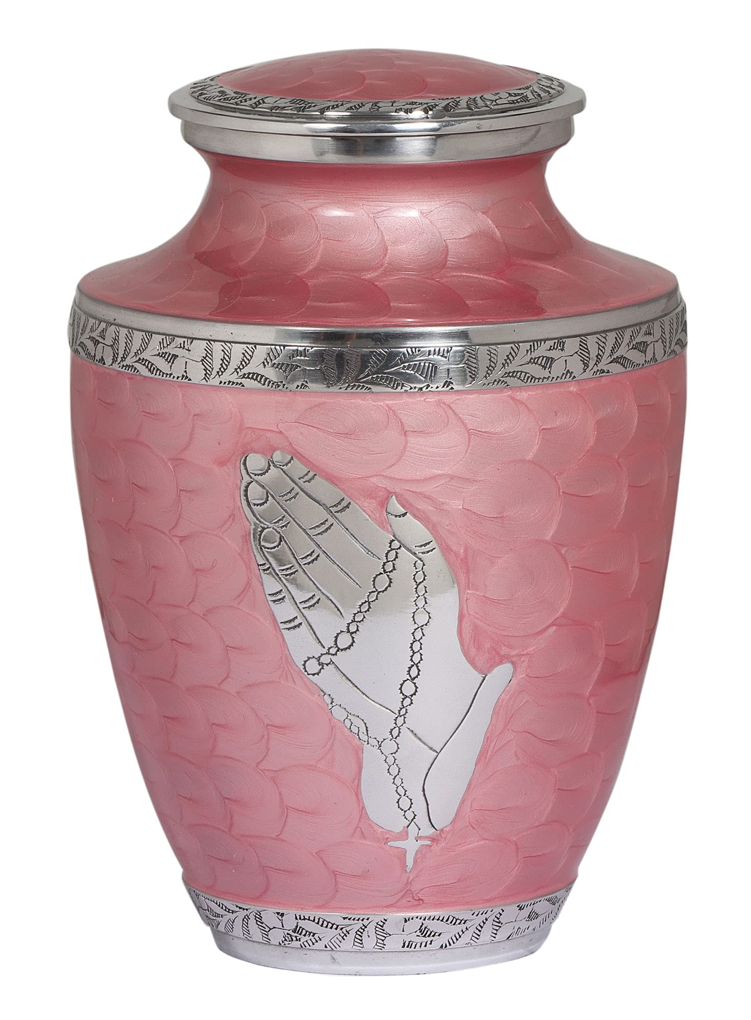 BOLD & DIVINE Modern Pearl Pink Cremation Urn | Large | 200 Cubic Inches | For Human Ashes Adult Memorial, Burial, Funeral Cremation Urn โ image 1