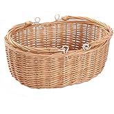 Wicker Picnic Baskets with Handles.Kingwillow. (Natural)