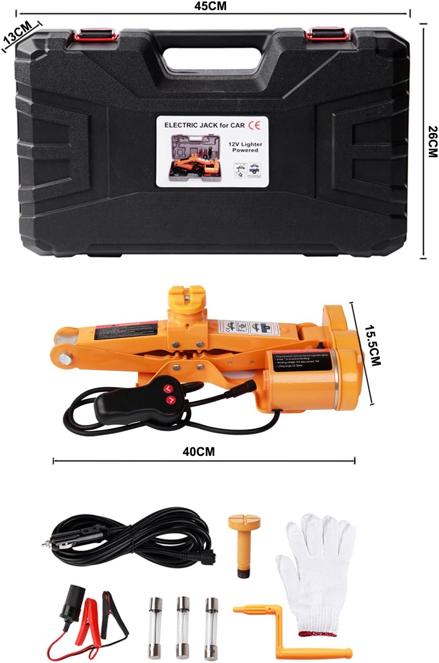 ROGTZ Electric Car Floor Jack 3 Ton All-in-one Automatic 12v Scissor Lift Jack for Tire Change & Replacement: Home Improvement