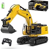 NOKA Remote Control Excavator Toys for Boys, [2025 Upgraded] 1:18 Scale RC Excavator with Metal Shovel, 11-Channel Constructi