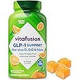Vitafusion GLP-1 Support Fiber Plus Vitamins D, B12 and Folate Gummy Vitamins, Citrus Flavor, Sugar Free, 90 Count, 30 Day Supply