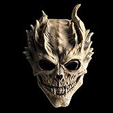 EJWCIG Skull Mask Scary Full Head Skeleton Mask Halloween Horror Helmet Creepy Masks Cosplay Costume Props for Adult
