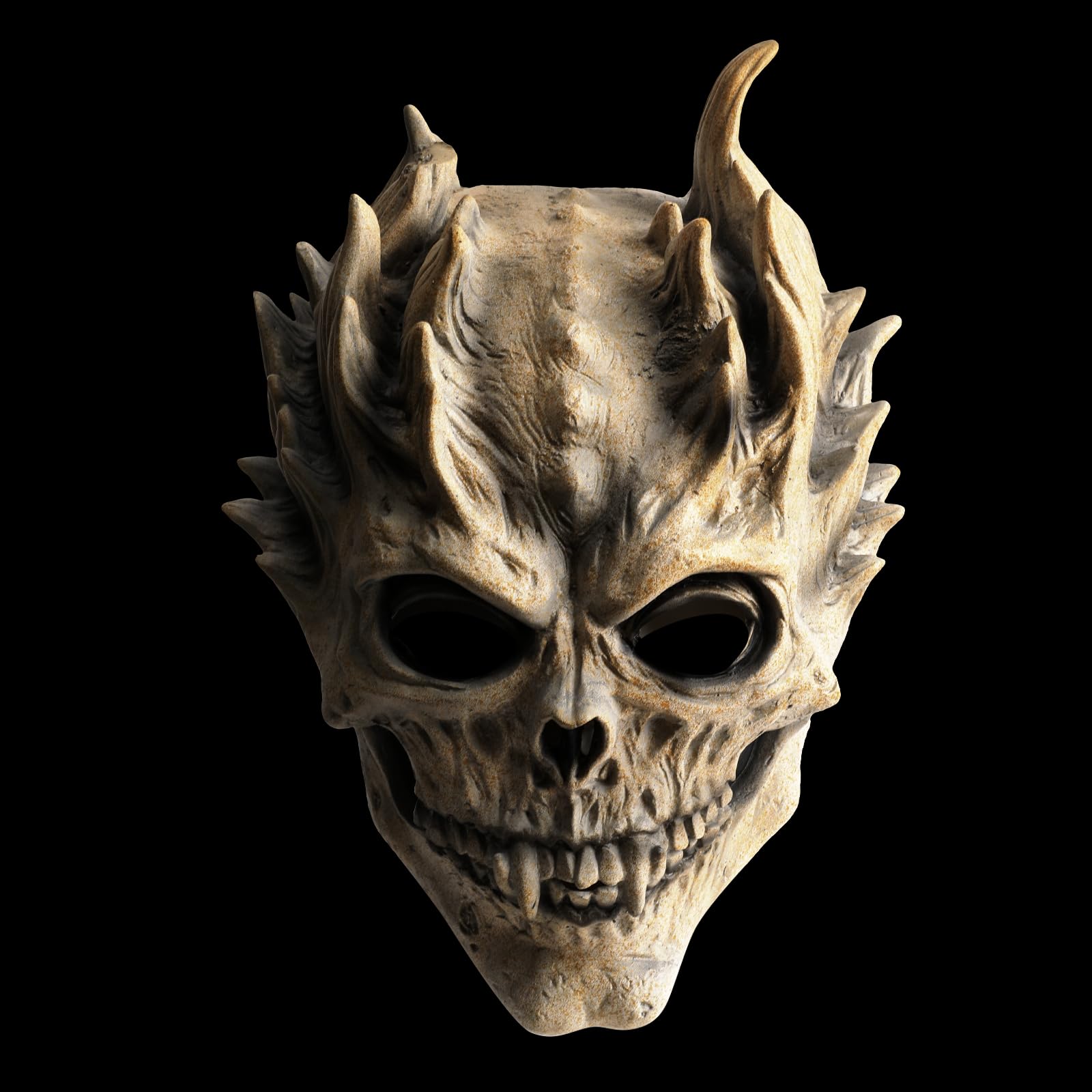 nezababy Skull Mask Ghostface Mask Scary Demon Skeleton Horror Ghost Face Full Head Headgear Masque Creepy Helmet Halloween (Skull Mask-A)