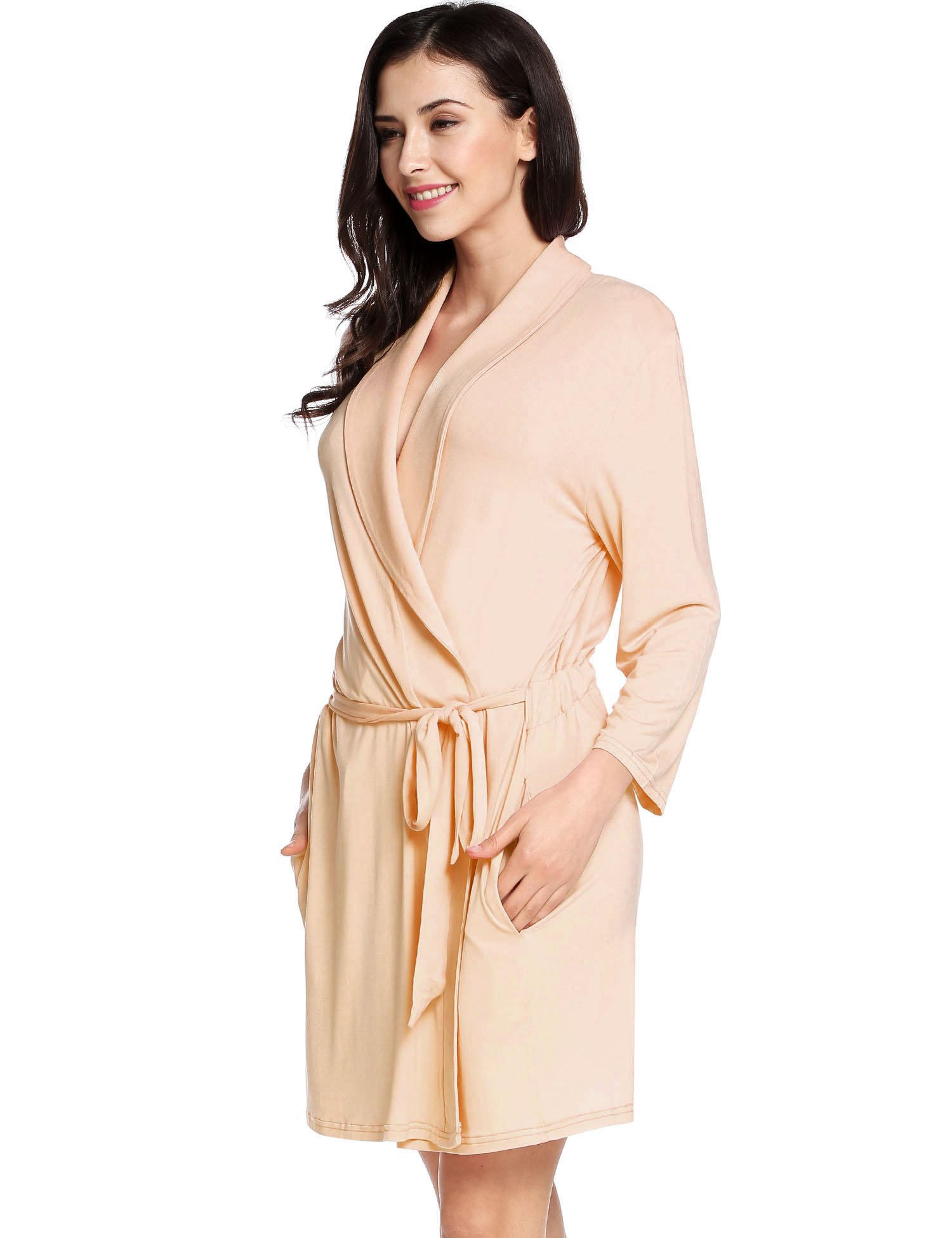 L\'amore Womens Robe Soft Kimono Robes Cotton Bathrobe Sleepwear Loungewear Short