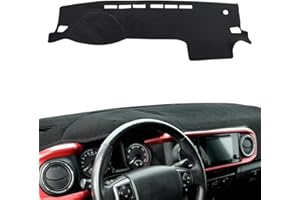 POSAID Dash Cover for 2016 2017 2018 2019 2020 2021 2022 2023 Toyota Tacoma Dashboard Cover Mat Custom Fit for Toyota Tacoma, Black