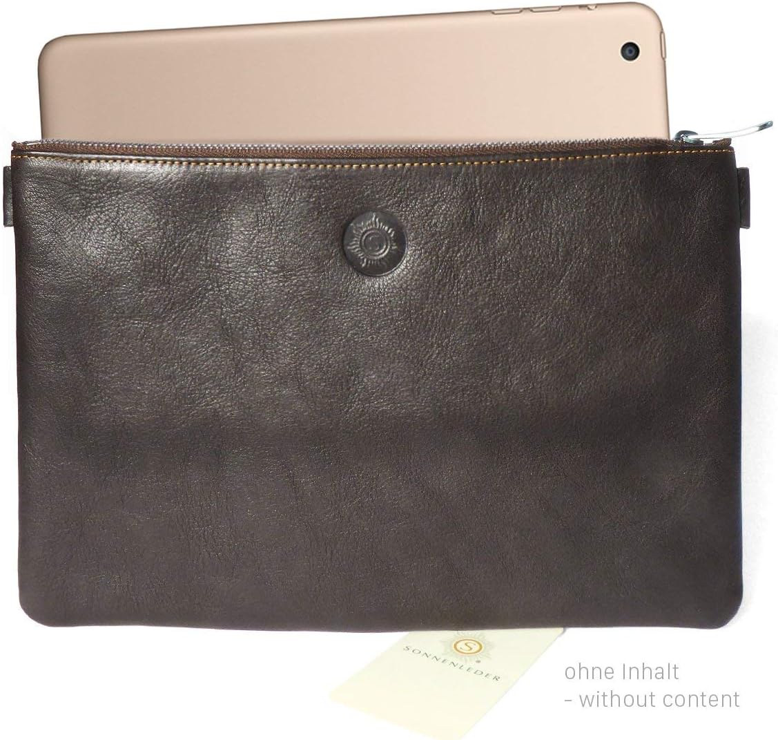 Sonnenleder "Weil" High Quality Leather Bank bag, Color: Mocca, Natural Leather * Made in Germany - Image 3