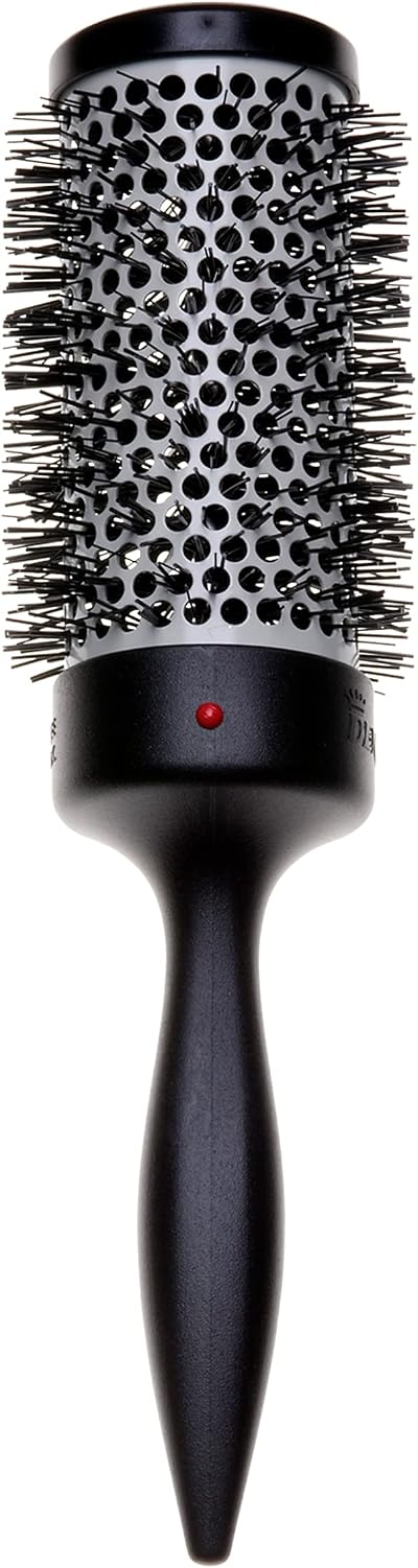 Denman D76 Thermoceramic Radial Large Hairbrush Black Silver Vented Barrel