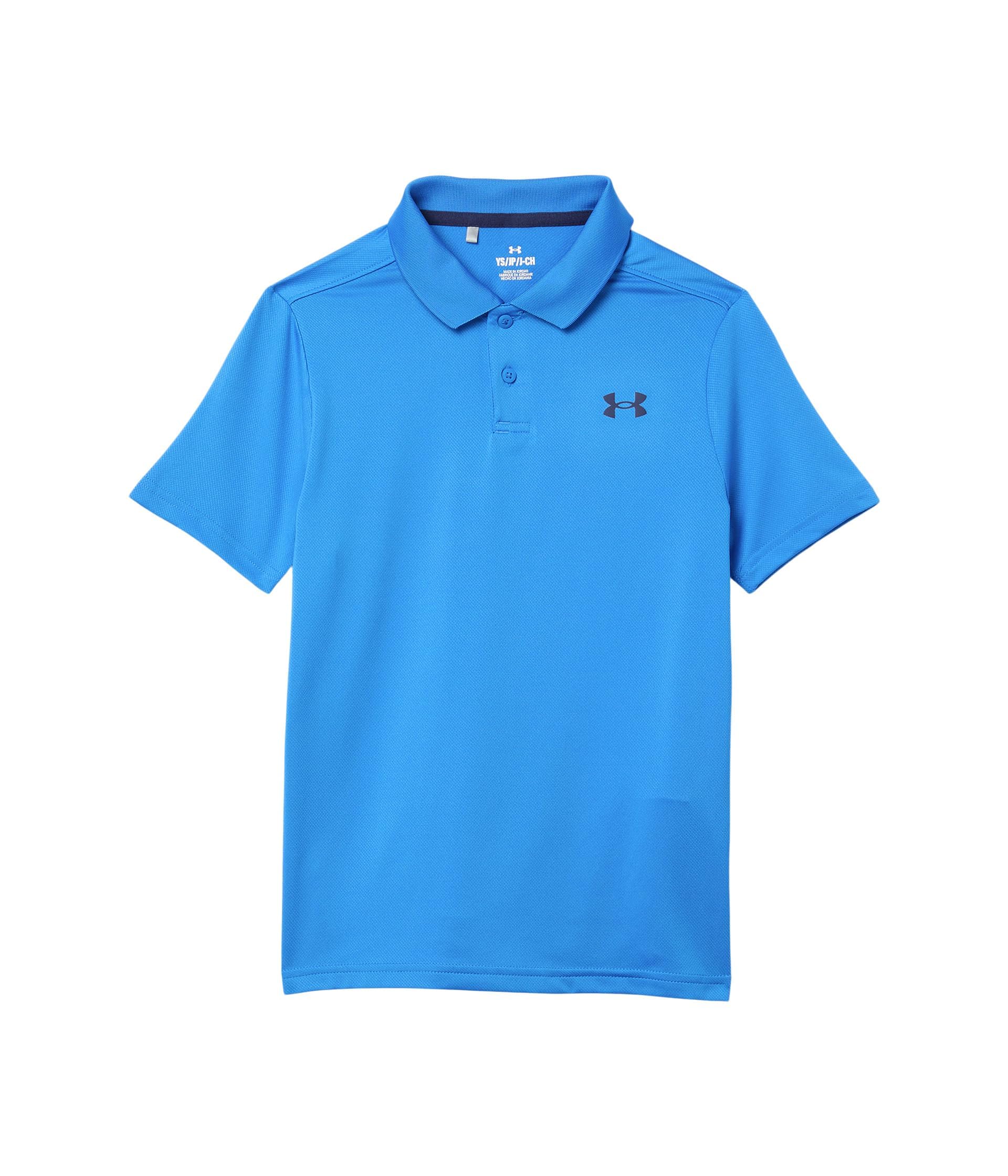 Under Armour Boys' Performance Polo, (402) Blue Atlantis / / Midnight Navy, X-Small Image
