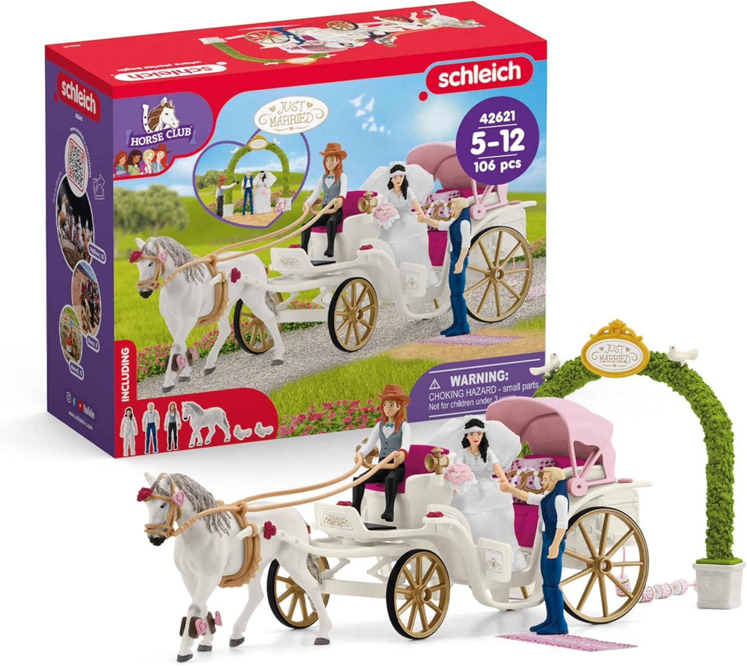 SCHLEICH 42641 HORSE CLUB Wedding Carriage Playset for ages 5+