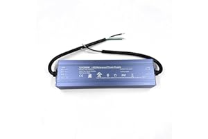Q QINGCHEN LED Driver 200W 12V UL Listed Transformer, Waterproof IP67 Power Supply, 100-130V AC to 12V DC Low Voltage Adapter for Outdoor Use