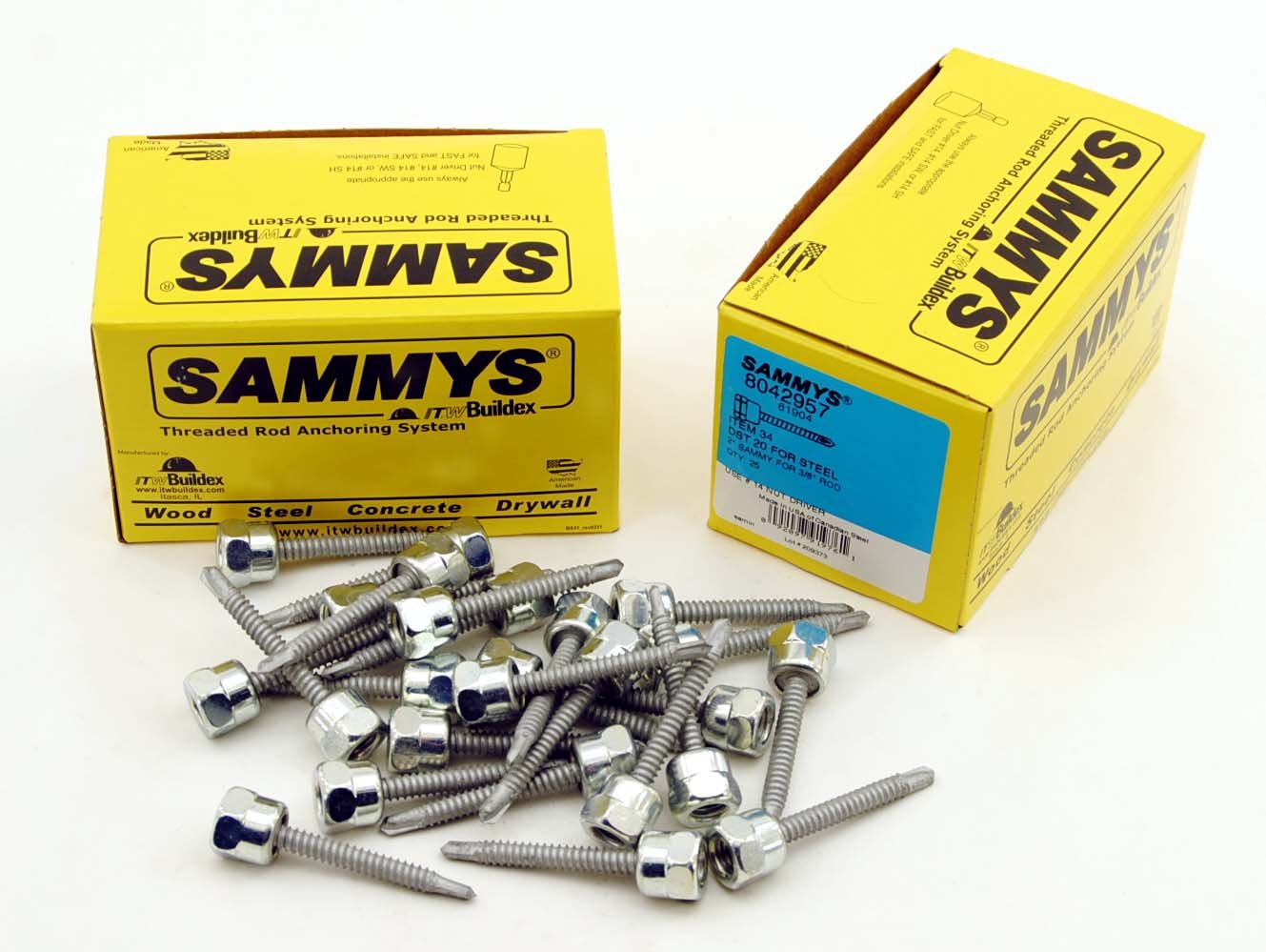 (25) Sammys 3/816 x 2 Threaded Rod Hanger for Steel 8042957 SelfDrilling