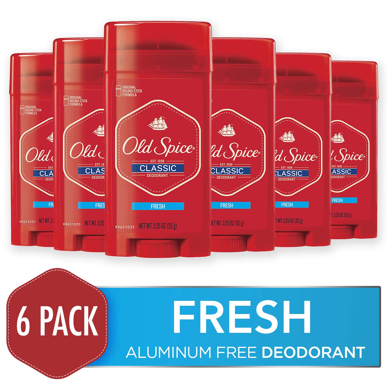 Old Spice Aluminum Free Deodorant for Men Classic Fresh Stick, Robust
