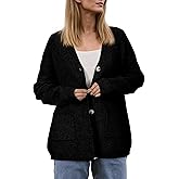 OUGES Women's Wool Blend Chunky Oversized Cardigan Soft Knit Button Down Sweater with Pockets 2026