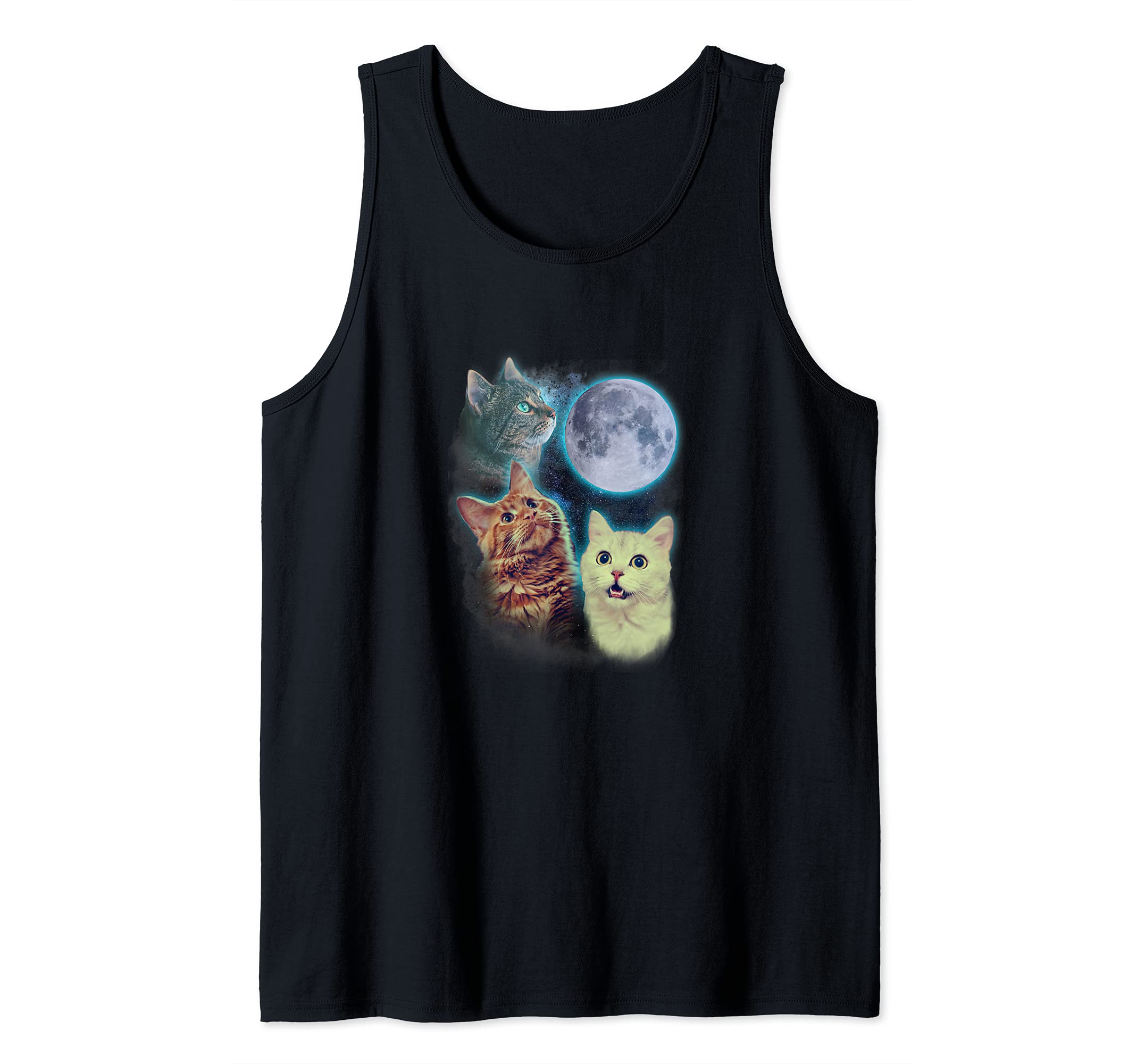 Three cat moon Tank Top