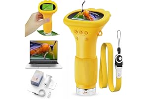 Buggy Lens Microscope Toy, Buggylens Magnifier, 2" IPS Screen 1000x Handheld Digital Microscopes HD Pocket Portable Microscop
