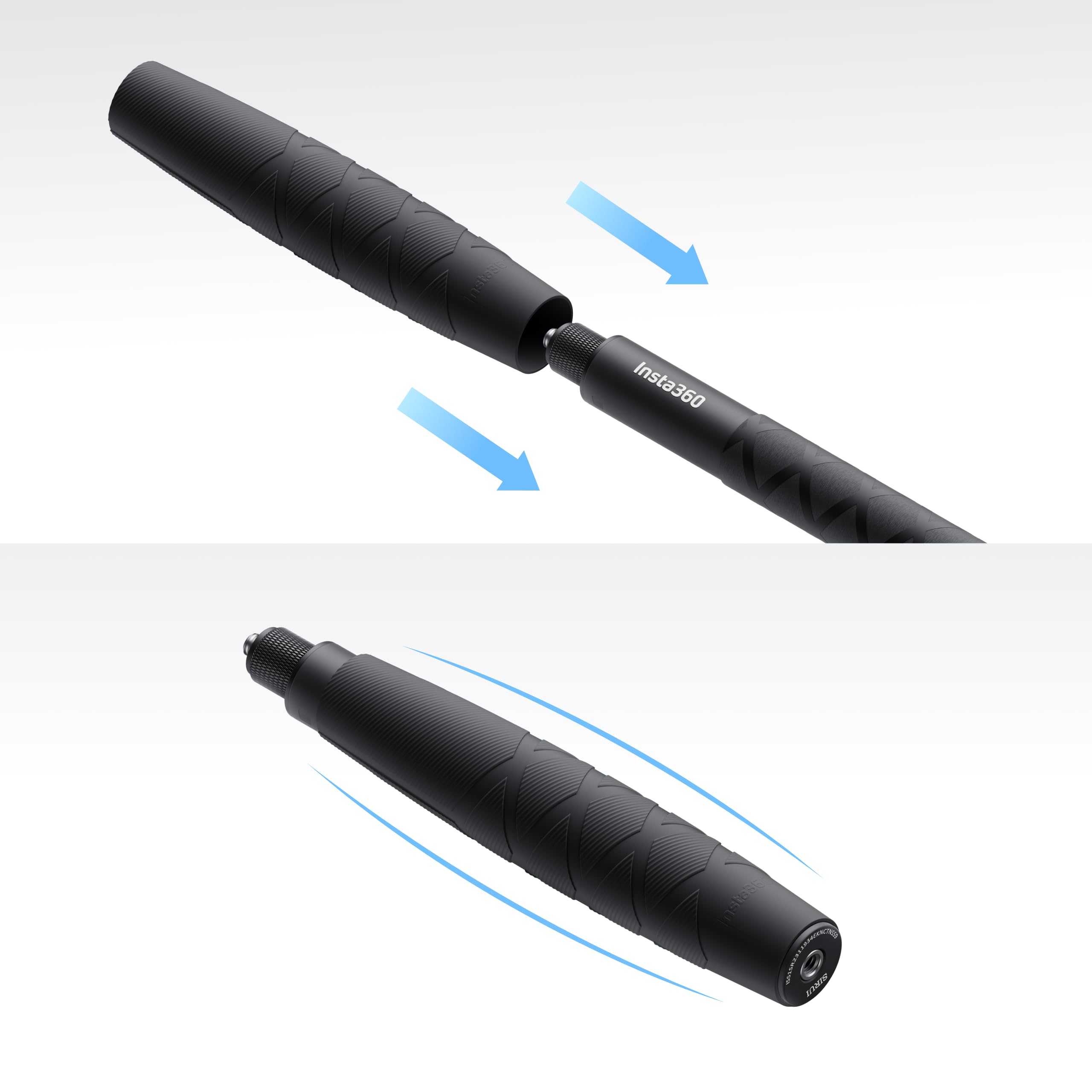 Insta360 85cm Invisible Selfie Stick, Aluminum Alloy Invisible Pole, Removable Grip Sleeve, Compatible with Insta360 Ace, Ace Pro, Ace Pro 2, GO 3, GO 3S, GO Ultra, ONE X2, X3, X4, X5