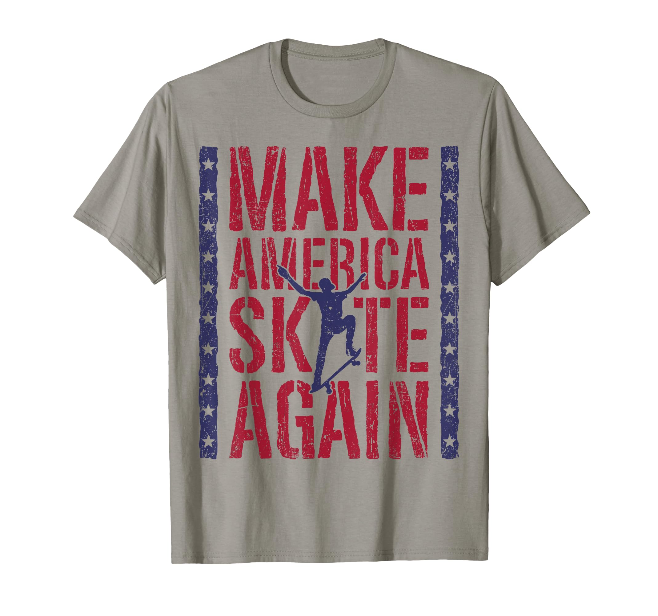 Skateboard Make America Skate Again Funny Skateboarding T-Shirt