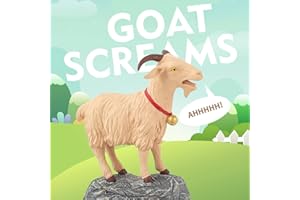LORENZERIK Goat Screams - Screaming Figure Goat - Meme Desk Toy - Figurine with Button Makes Hilarious Scream Sound - Goat Desk Statue