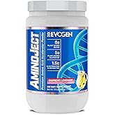 Evogen AminoJect - Premium BCAA Powder & EAA Recovery Formula with Electrolytes | Amino Acids Supplement for Muscle Growth, Hydration, & Recovery | Raspberry Lemonade | 30 Servings