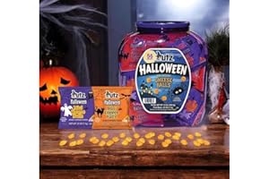EXPRESS MINDS LLC Utzs Halloween Mini Cheese Balls, Individually wrapped Trick or Treat Snacks - 56 Count