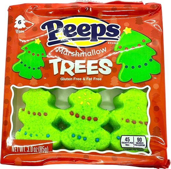 JUST BORN CHRISTMAS PEEPS 3 OZ PACKS (CHRISTMAS TREES)