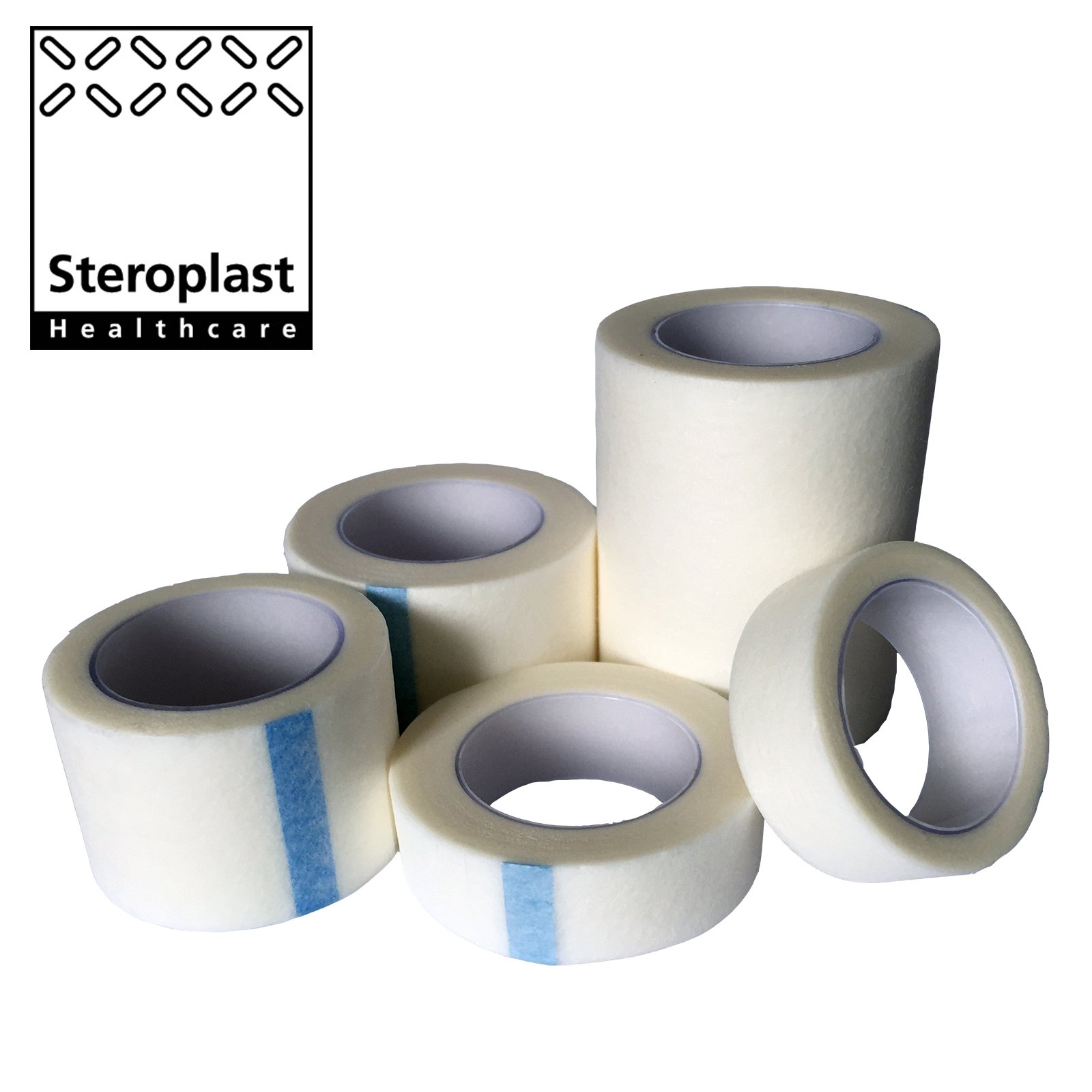 Steroplast 1 PACK OF STEROTAPE PROFESSIONAL MEDICAL MICROPOROUS HYPO-ALLERGENIC SOFT FABRIC WHITE TAPE (1.25CM X 5M)