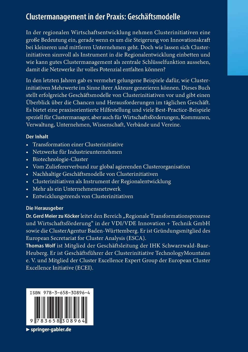 Clustermanagement In Der Praxis Geschaftsmodelle Meier Zu Kocker Gerd Wolf Thomas Amazon De Bucher