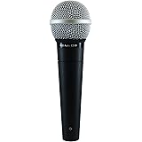 GLS Audio Vocal Microphone ES-58 & Mic Clip - Professional Series ES58 Dynamic Cardioid Mike Unidirectional (No On/Off Switch
