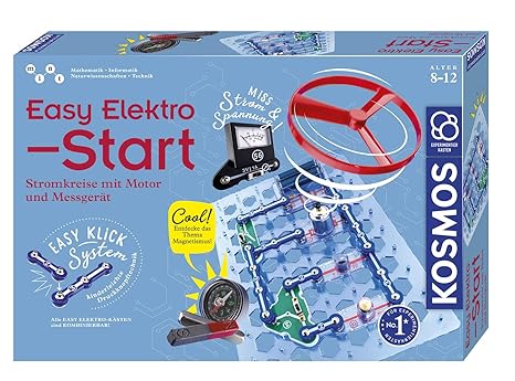 KOSMOS 620547 Easy Elektro - Start, Spannende Stromkreise mit Motor und Messgerät erforschen, Experimentierkasten zu Elektrot