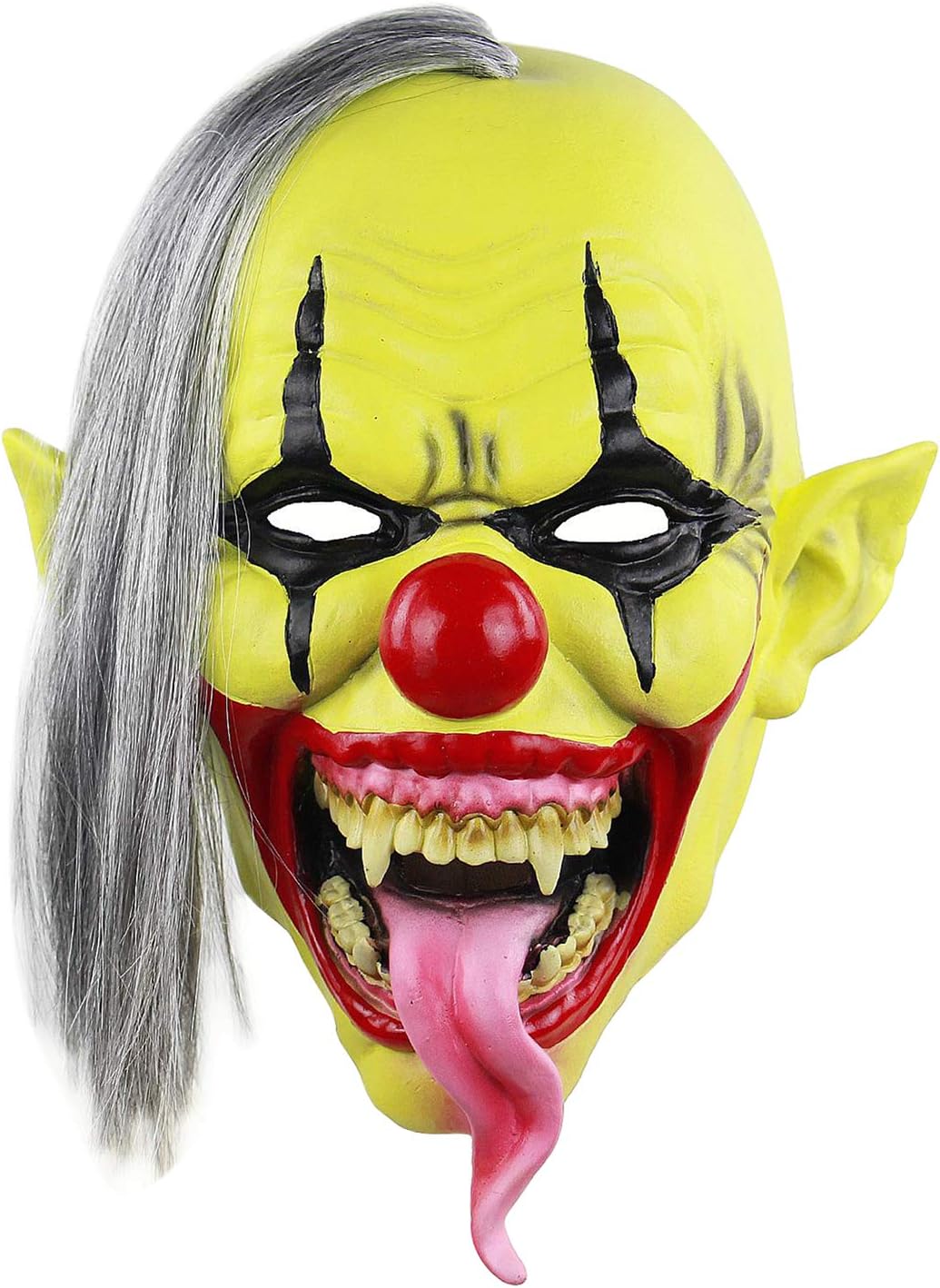 Joker Adult Horror Green Face Demon Devil Mask - Latex Halloween Clown Costume Party Props Fancy Dress Head Mask Accessories