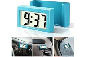 Betus Car Dashboard Digital Clock - Vehicle Adhesive Clock with Jumbo LCD Time & Day Display - Mini Automotive Stick On Watch for Car Truck Dashboard & Air Vent