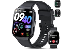 QCOQ Smart Watch for Men Women (Answer/Make Call), 2024 HD 1.96" Smartwatch Fitness Activity Tracker, 110+ Sports IP68 Waterproof, Heart Rate/Sleep Monitor/Pedometer/Calories, Fitness Watch for Android iOS