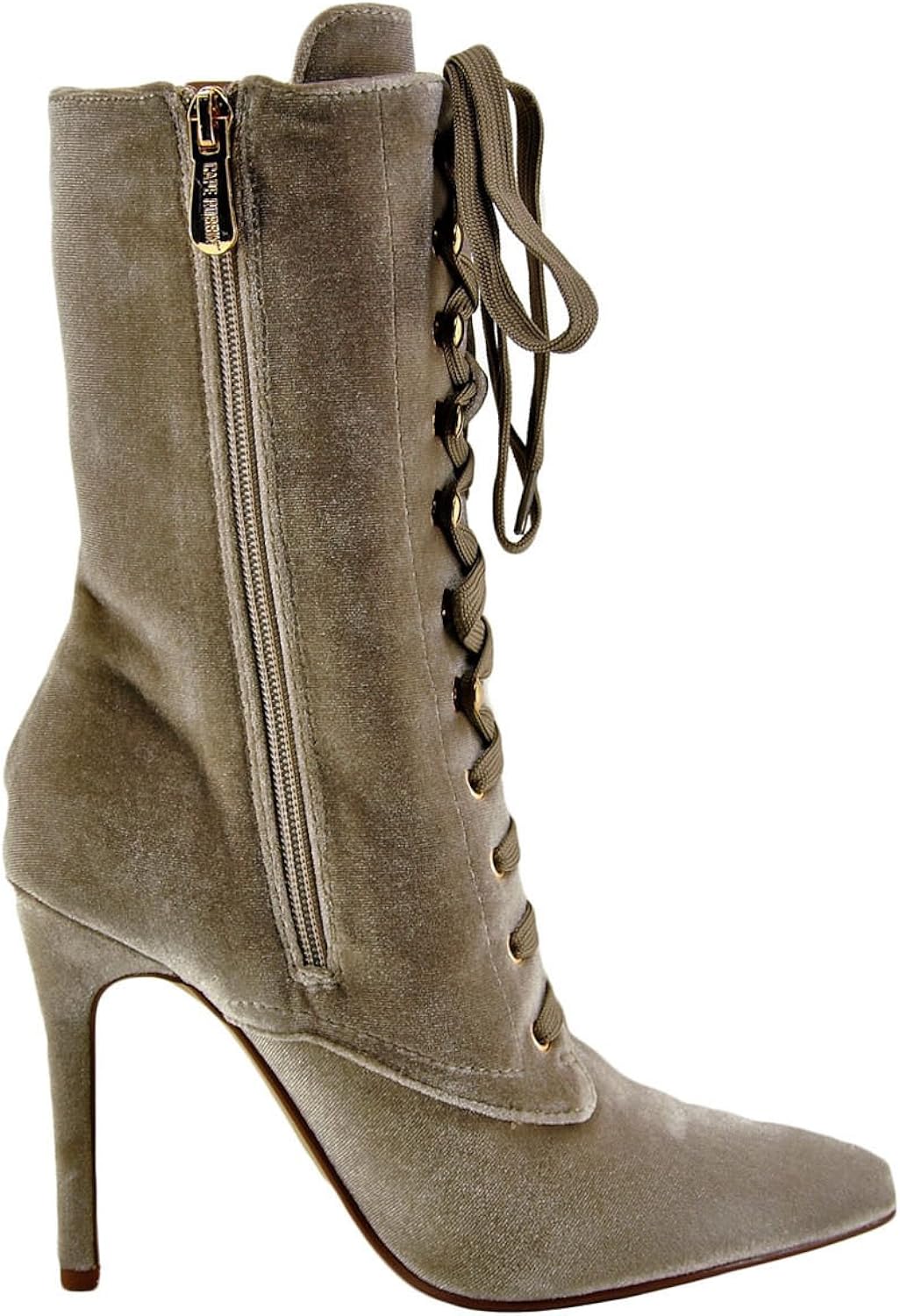 embroidered lace up boots