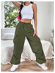 SweatyRocks Women's Drawstring Elastic Waist Loose