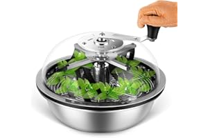 MELONFARM 13 in Bud Leaf Bowl Trimmer, Bowl Trimmer with Switchable Stainless Steel Blades & Clear Visibility Dome, Hand Twist Spin Cutting Bud Trimmer for Buds, Flowers, Hydroponics Plants