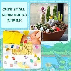 GWAHSA 240pcs Mini Ducks, Tiny Resin Duck Figurines