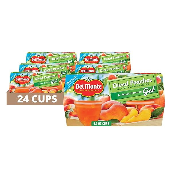 DEL MONTE DICED PEACHES IN PEACH FLAVORED GEL...