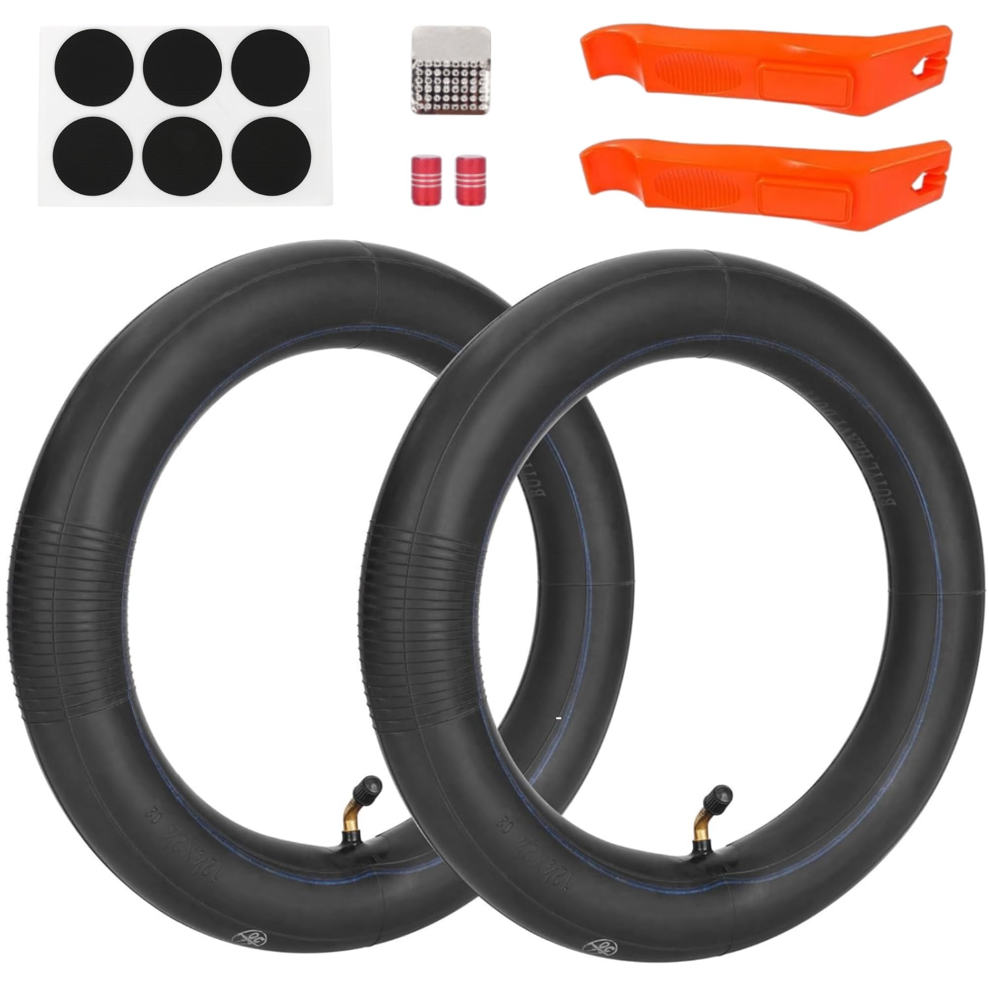 2 pack of 12.5x2.25 (12 1/2"x2 1/4") Inner Tubes w/Bent Valve Stem tr87 Replacement for Pocket Mod, Bella, Betty, Bistro, Daisy, Hannah, GT - Gas & Electric Scooters, Kids Bike & Balance Bike