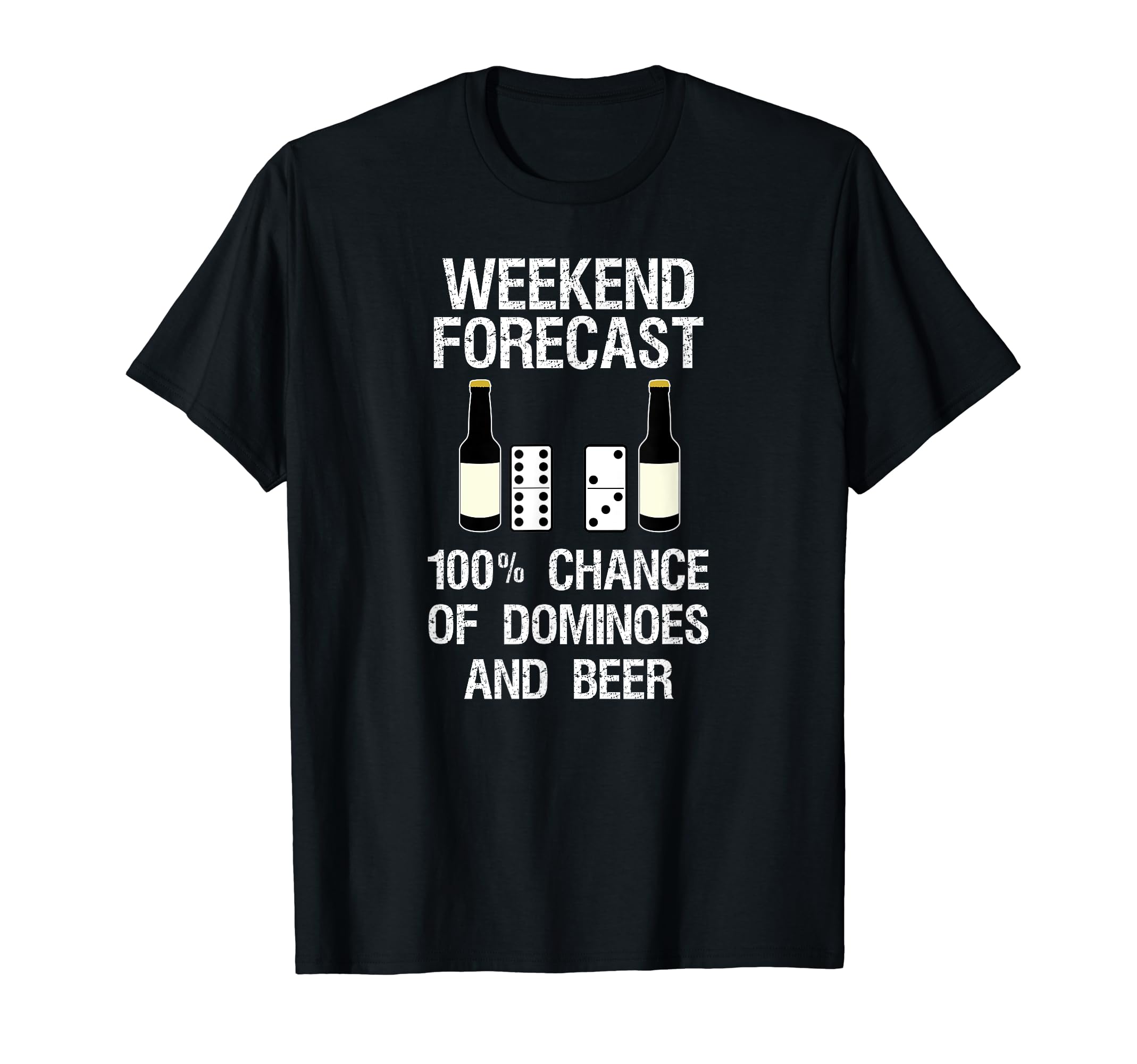 Dominoes T-Shirt - Funny Dominoes Player Beer Weekend T-Shirt