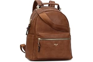 Chinllo Backpack Purse for Women Class Vegan Leather Fashion School Daypack Multipurpose Design