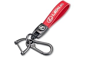 MIGUOER Genuine Leather Car Keychain for Lexus RX ES GS LS NX RS GX LX RC LC RX350 is250 GX460 Car Key Chain for Men and Woean Key Ring Accessories Red