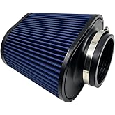 RE-1040 RE1040 Replacement Air Filter | 4 Inch Flange High Flow Clamp-On Air Filter 7.5 Inch Height Universal Engine Air Intake Filter Fit for Universal Car Models