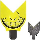 Hikiwin Manual Type Outer Radius Measuring Instrument, Plastic Radius Gauge for Tool and Die Makers Check, Round Corner Contour Measuring Tools, Fillet Gauge, Yellow, 1 Piece