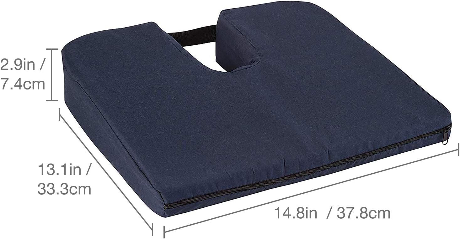 Coccyx Cushion for Lumbar Support, Navy: Health & Personal Care