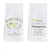 Cilrii Margarita Cocktail Kitchen Towels, Gifts for Margarita Lovers Dish Tea Towels for Bartender Kitchen Bar Cart Decor, Cocktail Lover Gifts Decorative Hand Towel, 16x24 Inches Set of 2